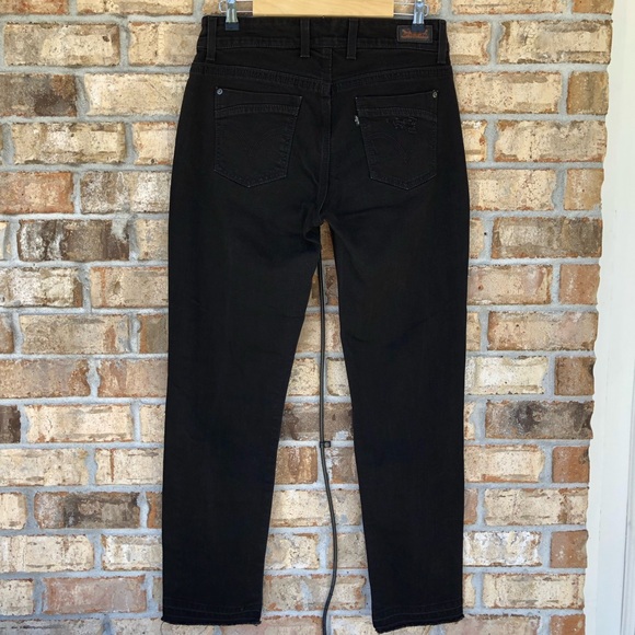 Levi’s 529 Curvy Skinny Leg Distressed Ripped Raw Hem Lack Wash Jeans W31 L32 - Picture 7 of 16